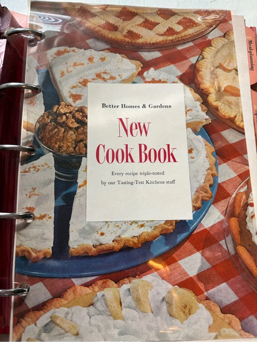 Better Homes And Gardens Red and Cream Gingham Cook Book